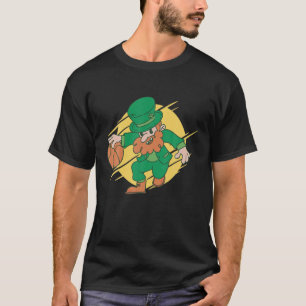 Funny St Patricks Day Basketball Leprechaun Boys K T-Shirt