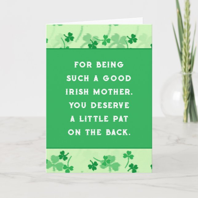Funny St. Patrick's Day Card (Front)