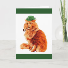 Funny St. Patricks Day Cat Card