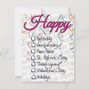 Funny St Patricks Day Checkbox Card