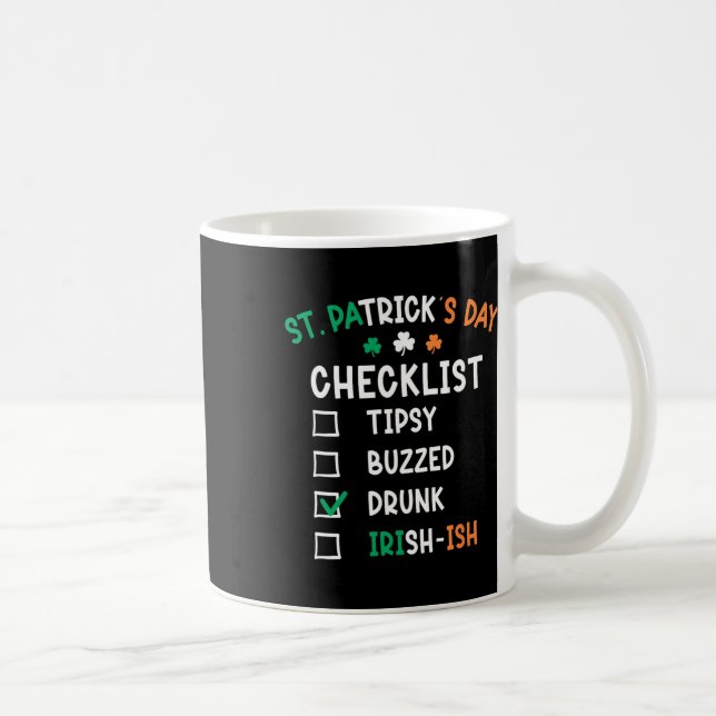 Funny St Patricks Day Checklist 2  Coffee Mug (Right)