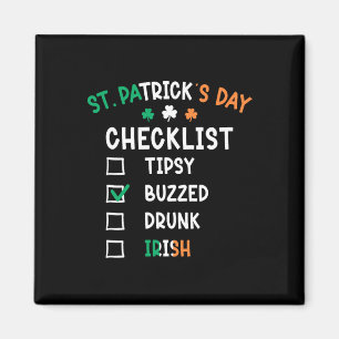 Funny St Patricks Day Checklist 3 Magnet
