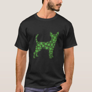 Funny St Patrick's Day Chihuahua Dog Shamrock Iris T-Shirt
