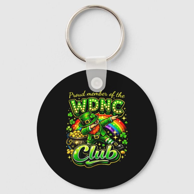 Funny st patricks day club  key ring (Front)