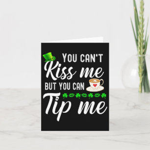 Funny St Patricks Day Coffee Waitress Waiter Tips Card