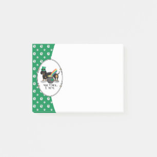 Funny St. Patrick's Day Dachshund (black & tan) Post-it Notes