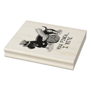 Funny St. Patrick's Day Dachshund (black & tan) Rubber Stamp