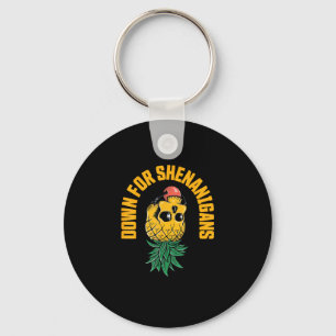 Funny St Patricks Day Down For Shenanigans Swinger Key Ring