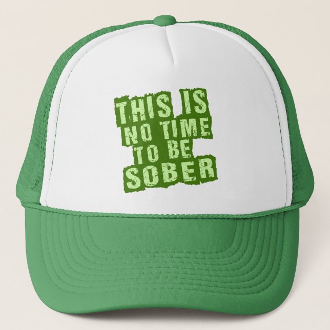 Funny St Patricks Day Drinking Humour Trucker Hat (Front)