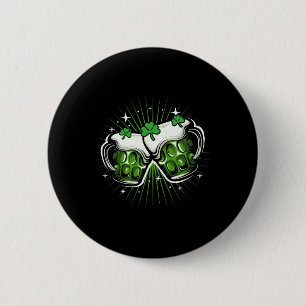 Funny St Patricks Day Drinking Irish Shamrock Gree 6 Cm Round Badge