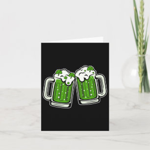 Funny St Patricks Day Drinking Irish Shamrock Gree Card