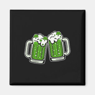 Funny St Patricks Day Drinking Irish Shamrock Gree Magnet