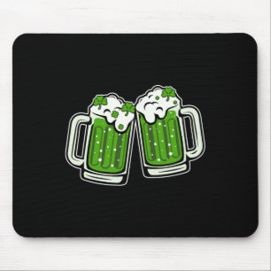 Funny St Patricks Day Drinking Irish Shamrock Gree Mouse Pad
