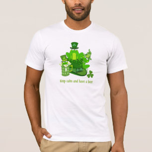 Funny St Patrick's day froggies & text T-Shirt