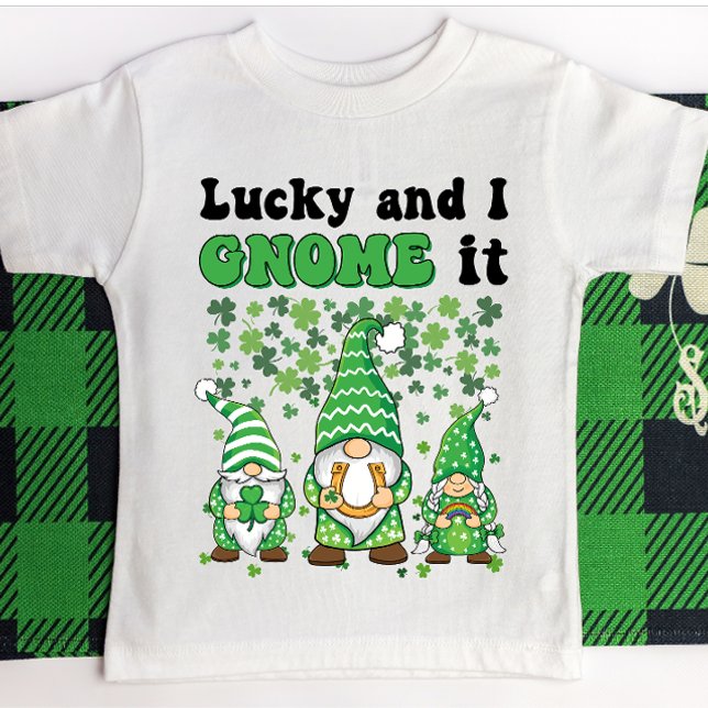 Funny St. Patrick's day gnomes lucky charm Irish T-Shirt (Creator Uploaded)