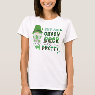 funny St Patrick's day gnomie gifts for women T-Shirt