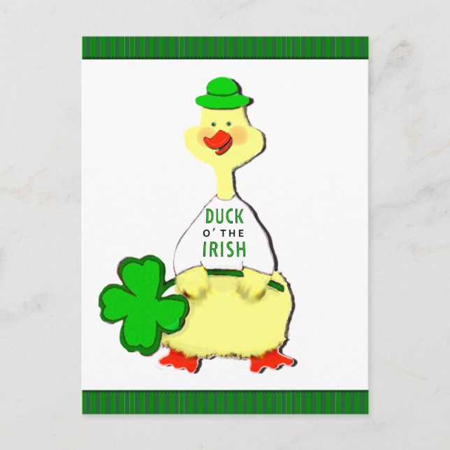 Funny St. Patrick's Day Holiday Postcard (Front)
