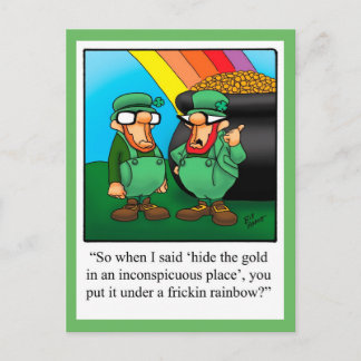 Funny St. Patrick's Day Humour Postcard