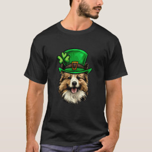 Funny St Patricks Day Icelandic Sheepdog Dog T-Shirt