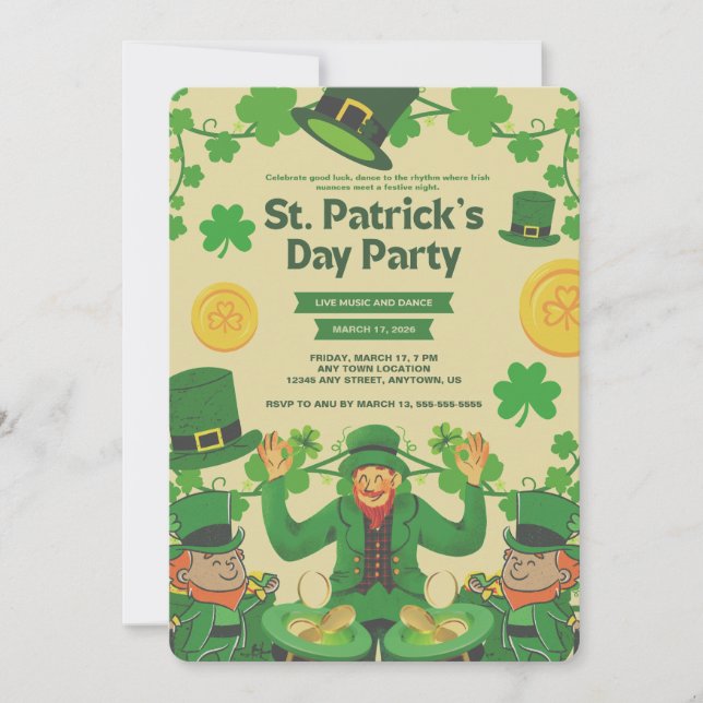 funny st patricks day invitations (Front)