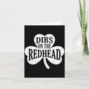 Funny st patricks day irish shamrock dibs on the card