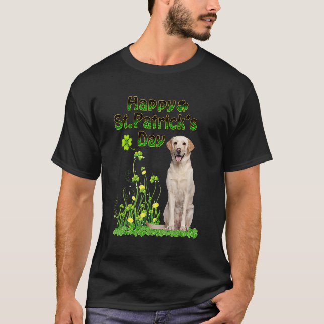 Funny St Patricks Day Labrador Retriever Dog Cute  T-Shirt (Front)