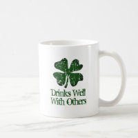 Funny St Patrick's Day lucky clover coffee mug