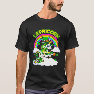 Funny St Patrick's Day Lucky Lepricorn Unicorn Rai T-Shirt