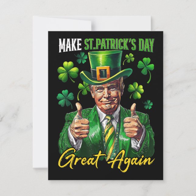 Funny St Patricks Day Parody  Holiday Card (Front)