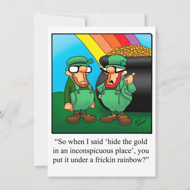 Funny St. Patrick's Day Party Invitations (Front)