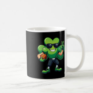 Funny St Patrick's Day Shamrock Playing Soccer Gif Coffee Mug
