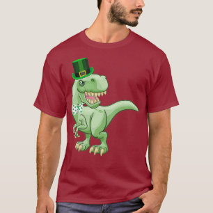 Funny St Patricks Day TRe Irish Dinosaur With T-Shirt