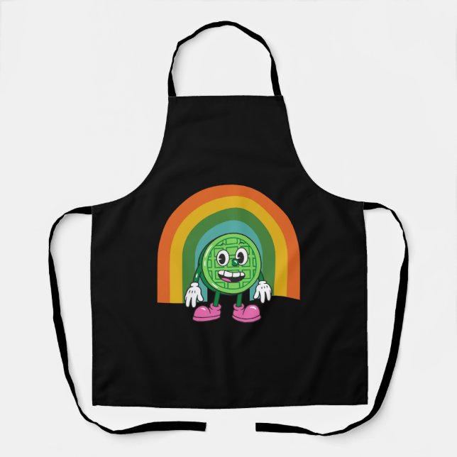 Funny St Patricks Day Waffle Funny Waffle Apron (Front)
