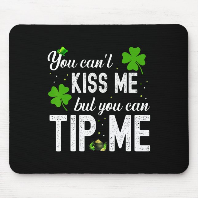 Funny St Patricks Day Waitress Byrtender Waiter Ti Mouse Pad (Front)