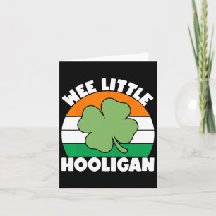 Funny St Patrick's Day Wee Little Hooligan Teen Bo Card