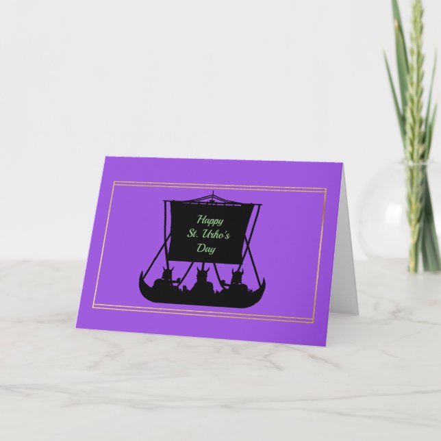 Funny St. Urho's Day Toast Greeting Card (Front)