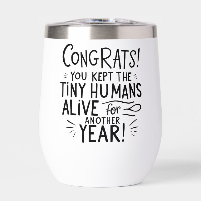 Funny Stainless Steel Wine Cup – Durable Travel  (Front)