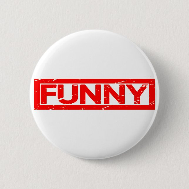 Funny Stamp 6 Cm Round Badge (Front)