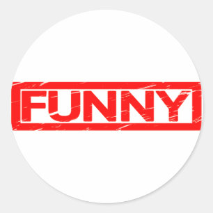 Funny Stamp Classic Round Sticker