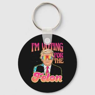 Funny Stand With Trump Vote 4 Trump 2024 Gifts Key Ring