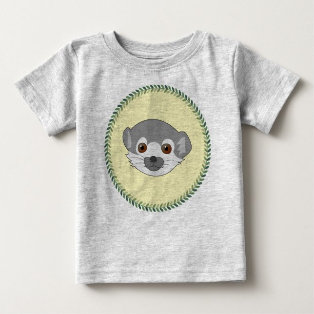 Funny staring baby lemur baby T-Shirt (Front)