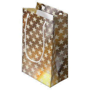 Funny Stars Pattern transparent + your background Small Gift Bag