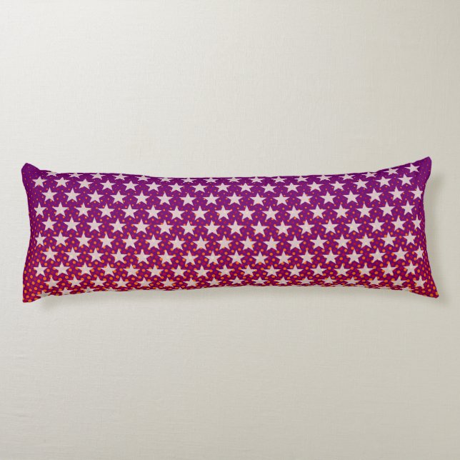 Funny Stars Pattern transparent + your idea Body Cushion (Back)