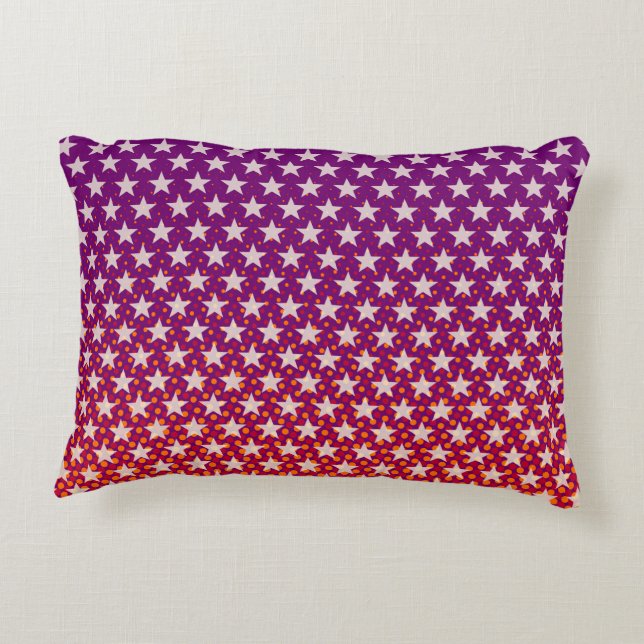 Funny Stars Pattern transparent + your idea Decorative Cushion (Back)
