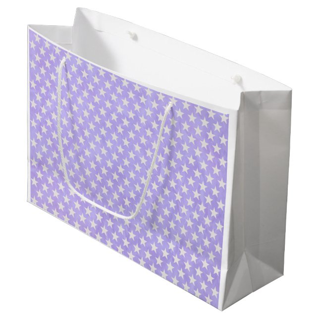 Funny Stars Pattern transparent + your idea Large Gift Bag (Front Angled)