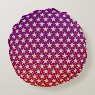 Funny Stars Pattern transparent + your idea Round Cushion