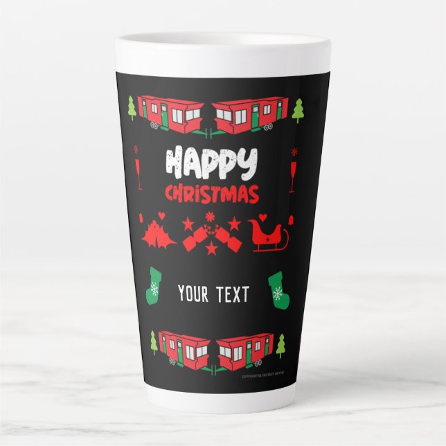 Funny Static Caravan Mobile Home Gifts   Latte Mug (Front)