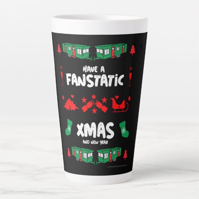 Funny Static Caravan Mobile Home Gifts    Latte Mug (Front)