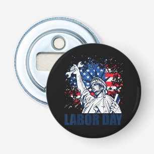 Funny Statue Of Liberty USA Flag Labour Day Patrio Bottle Opener