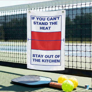 Funny Stay Out Of The Kitchen Pickleball Court Quo Golf Towel